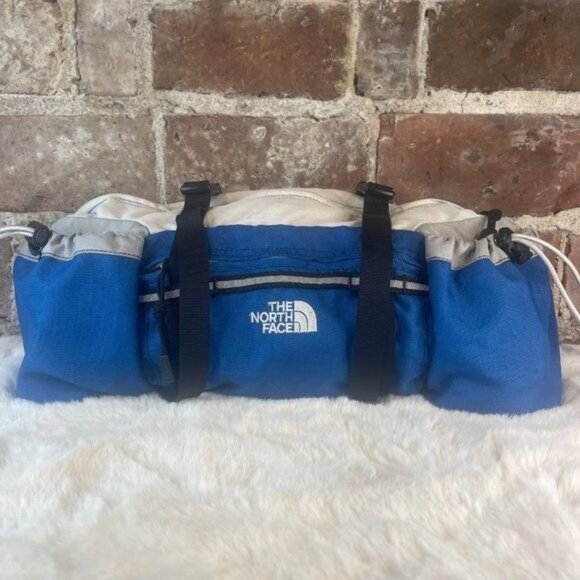 Vintage The North Face Lumber Fanny Pack Blue Gray White from the Late 90’s - Picture 1 of 11